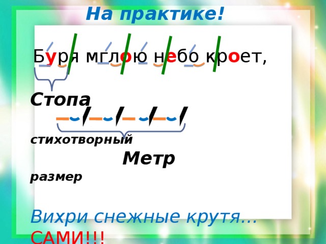 Определите способ рифмовки и стихотворный размер составьте схему тучки небесные вечные странники