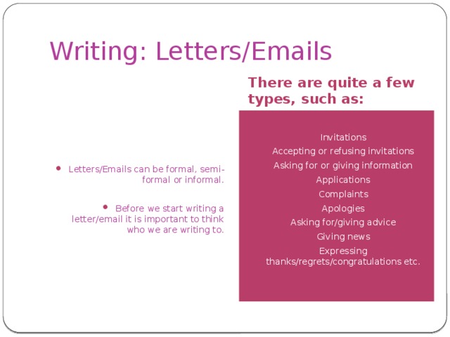 Letters based on written input презентация