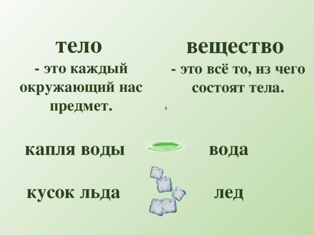 Окружающий мир 3 класс тела и вещества презентация 3 класс