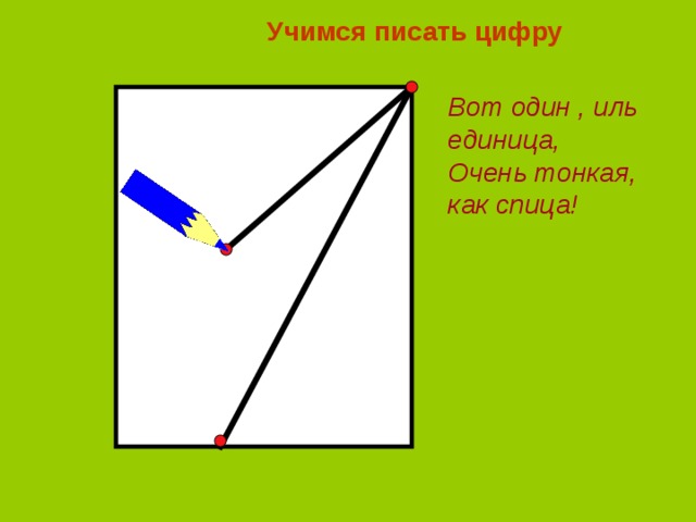 Как пишется цифра 10. Вот один Иль единица очень тонкая как спица с картинками. Тонкая как спица. Учимся писать единицу. Написание цифры 1 стрела.