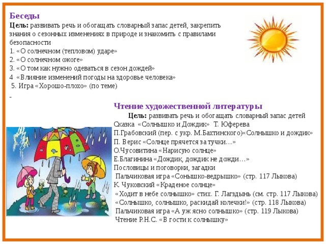 Презентация солнышко и дождик