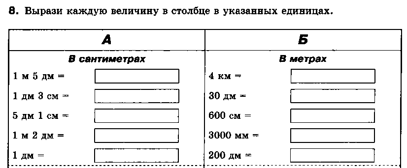 Каждой величине. Вырази каждую величину в столбце в указанных единицах. Выразите каждую величину в указанных единицах. Вырази каждую величину в столбике в указанных единицах. Вырази каждую величину в столбце в указанных единицах с ответами.
