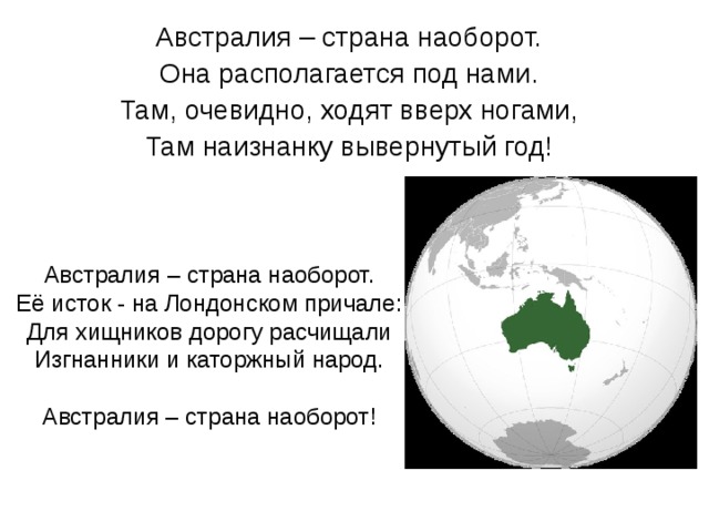 Австралия страна наоборот проект