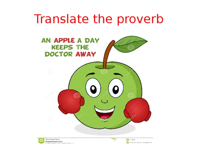Translate the proverb 