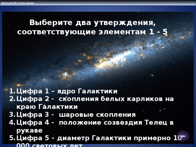 Рассмотрите схему строения нашей спиральной галактики виды плашмя и с ребра цифра 1 ядро галактики