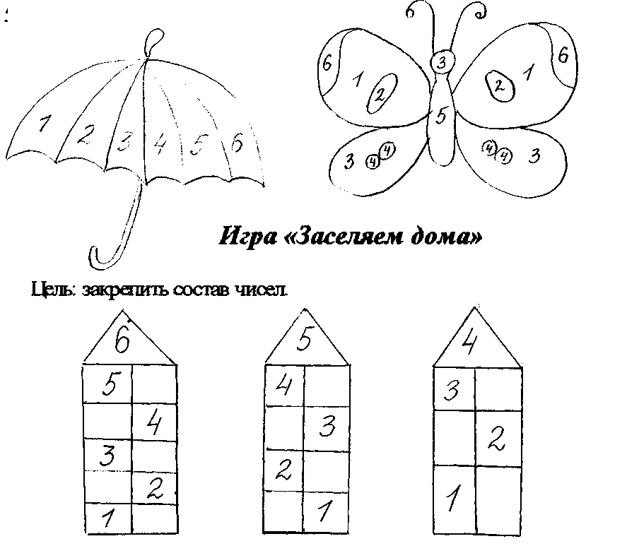 Состав числа 4 картинки для дошкольников