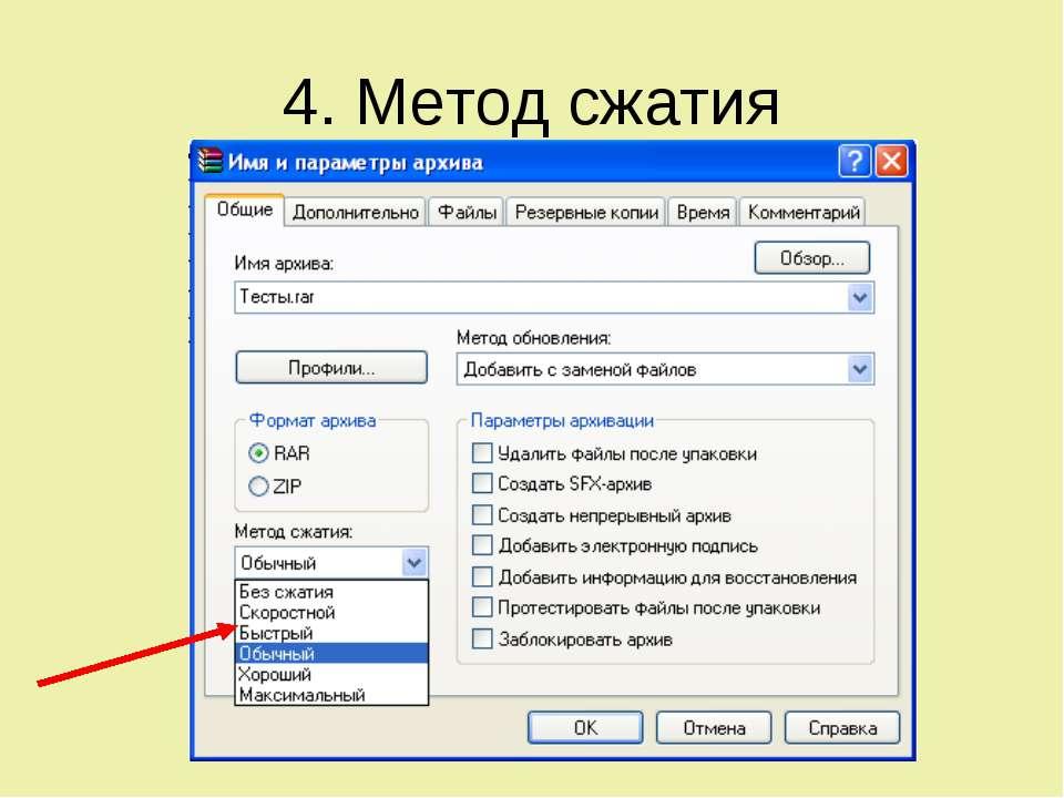 Сжатие файлов презентация