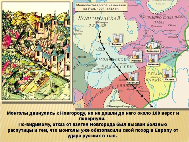 История 6 класс карта борьба против иноземных захватчиков в 13 веке