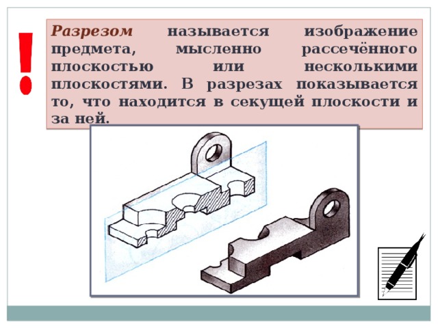 Как называется изображение предмета мысленно рассеченного плоскостью