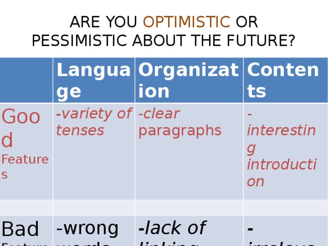 School is fun if you are optimistic презентация