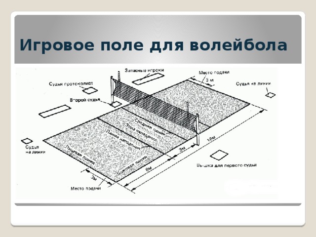 Поле волейбола схема