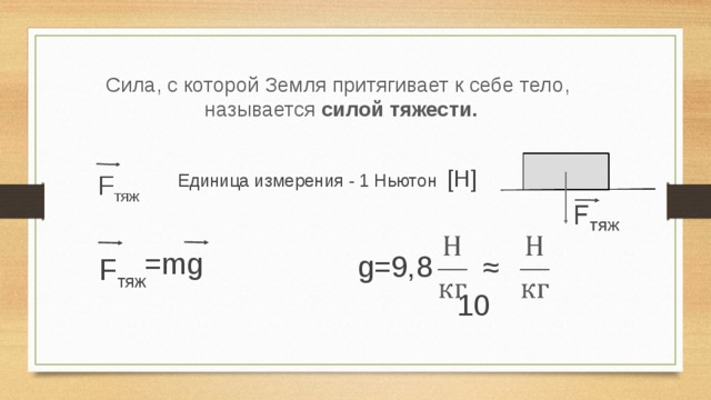 С какой силой земля притягивает