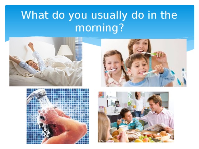 What do you usually do in the morning? 