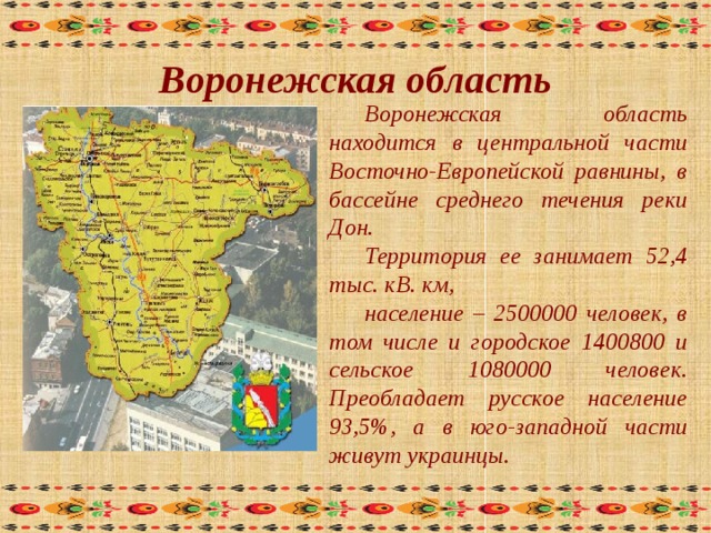 Литературная карта воронежа