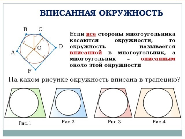 Вписанный и описанный треугольник чертеж