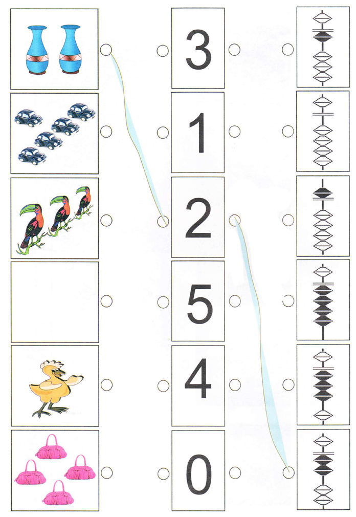 Соедини цифру с картинкой для дошкольников