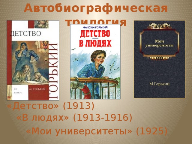 Горький мои университеты презентация