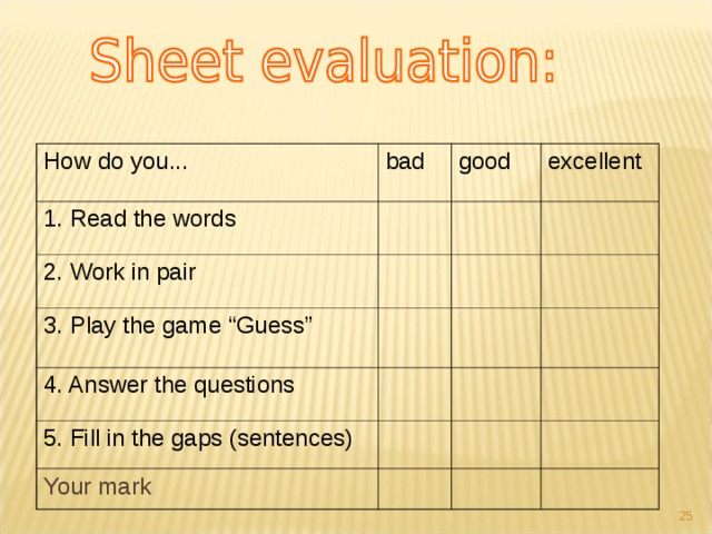 Evaluate перевод. Evaluation Sheet. Self evaluation Sheet. Evaluation Sheet English language for children. Self evaluation Card.