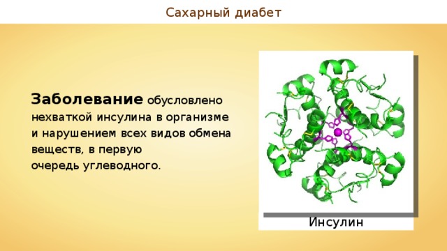 Инсулин презентация по биологии