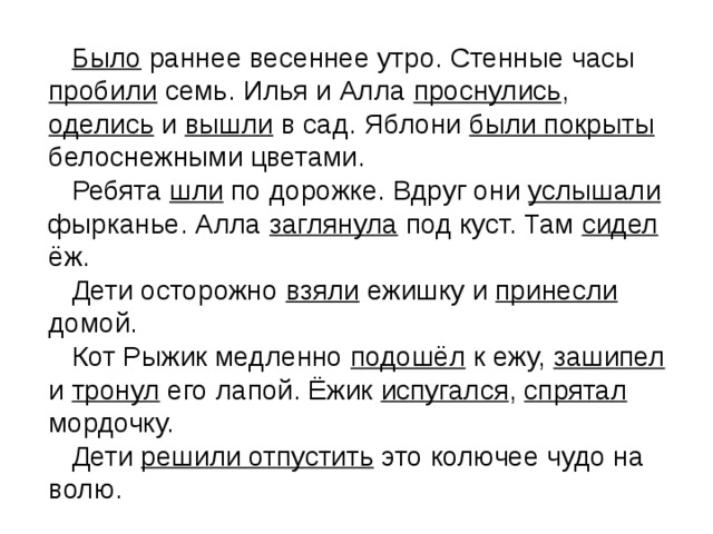 Изложение по коллективно составленному плану 3 класс
