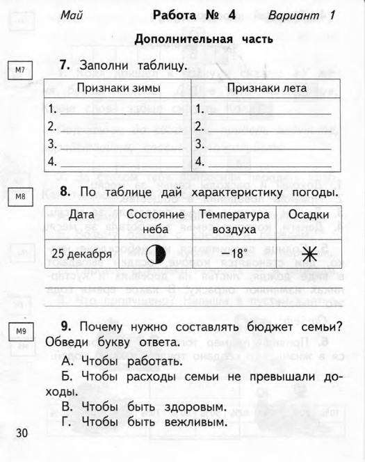 Окружающий мир 3 класс планета знаний тесты