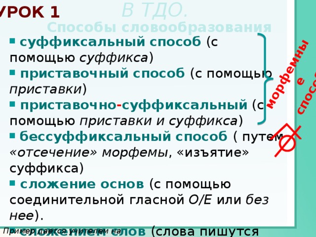 Слова приставочно суффиксального словообразования. Морфемные способы словообразования. Суффиксальный способ словообразования. Приставочный способ словообразования. Приставки и суффиксы способы словообразования.