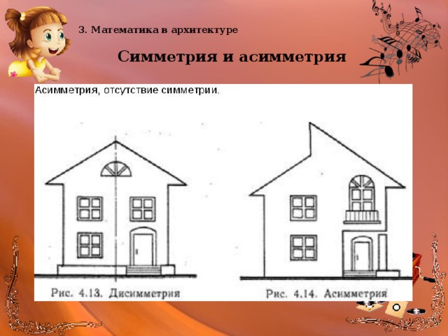 Какими видами симметрии обладают рисунки домик