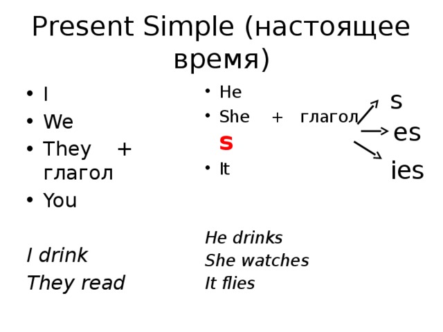 Present simple he go. Глаголы в презент Симпл таблица. Глаголы в форме present simple. Глаголы в present simple. Глаголы презент Симпл в английском.