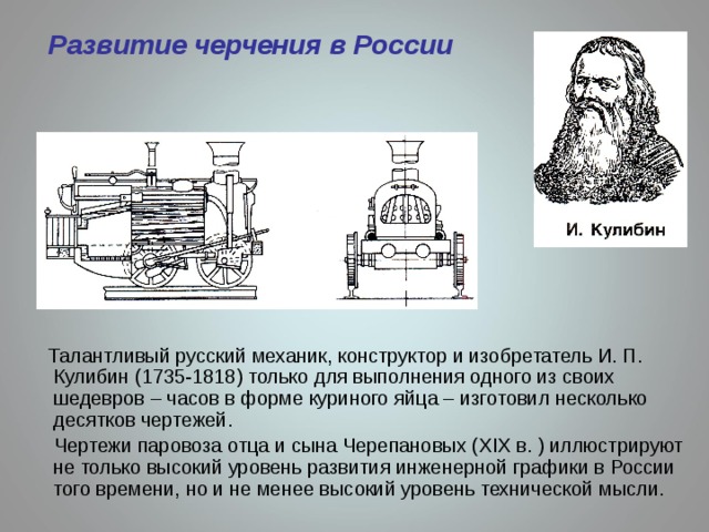 История возникновения чертежа доклад