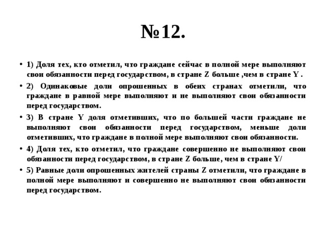 Найдите в приведенном списке выводы которые можно сделать на основе диаграммы и запишите