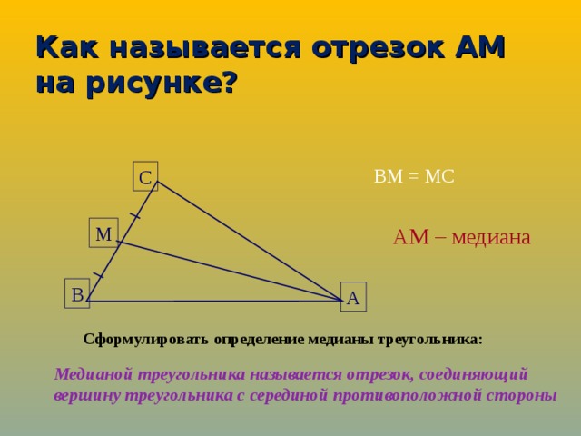 Длина вершины треугольника