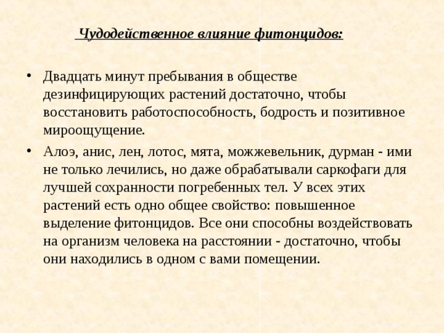 Исследовательская работа "Действие фитонцидов комнатных растений на простые орга