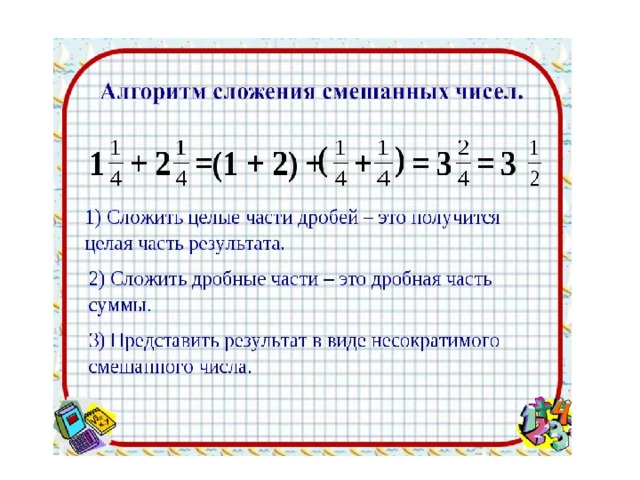 Сложение и вычитание смешанных чисел 6 класс мерзляк презентация