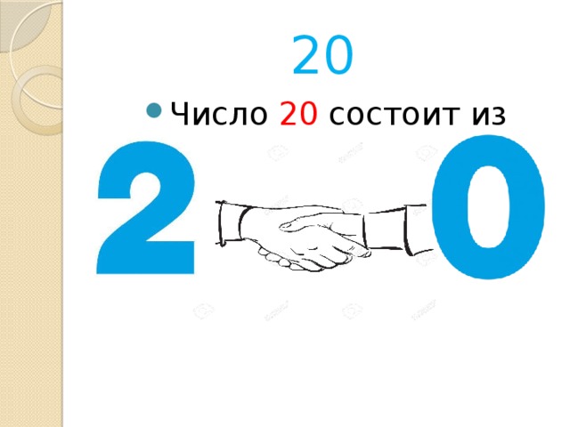 Из чего состоит 20. Число 20. Двадцать число. Число и цифра 20. Число 20 состоит из.