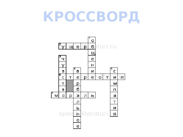 Человечность кроссворд