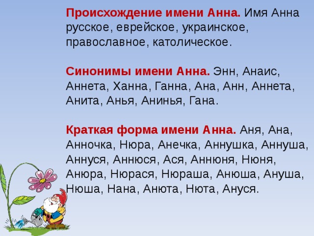 Презентация имя анна