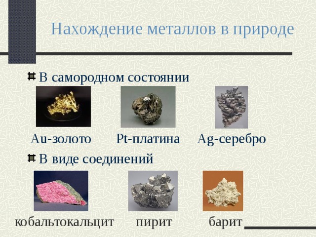 Виды соединения металлов. Металлы которые встречаются в природе в самородном состоянии. Металлы в природе в виде соединений. Наиболее распространенный в природе металл