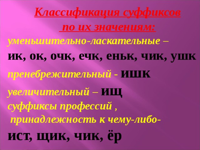 Образуйте существительные с суффиксами оньк еньк и распределите их в колонки согласно образцу голова