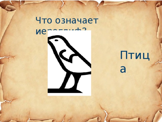 Что означает иероглиф? Птица
