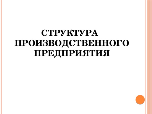 Структура производственного предприятия 