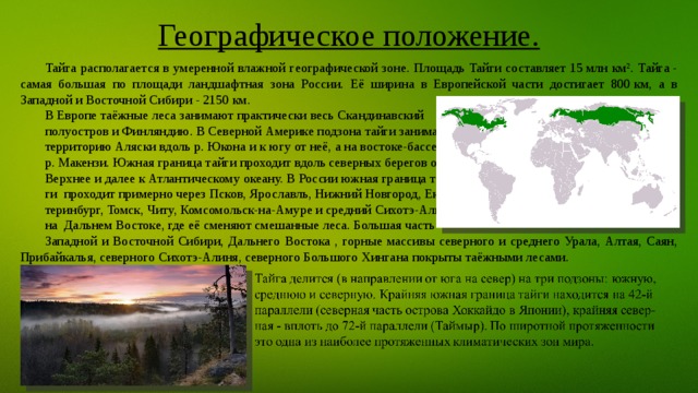 Страны зоны тайги. Природная зона Тайга географическое положение. Лесная зона Тайга географическое положение. Тайга природная зона на карте. Географическое положение тайги в России.