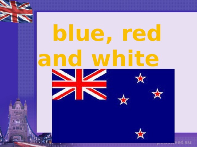  blue, red and white  