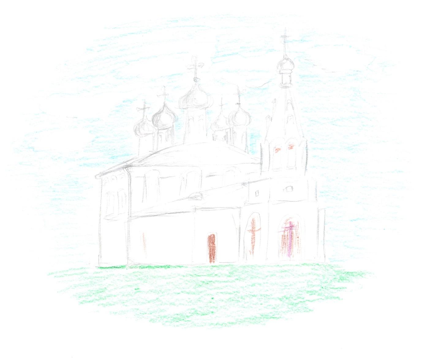 Нарисовать храм Саранск