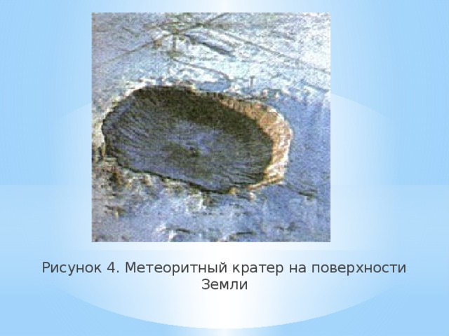 Рисунок 4. Метеоритный кратер на поверхности Земли 
