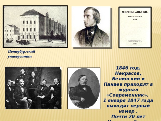 Натуральная школа белинского. Петербургский университет Некрасов. Белинский и Некрасов.