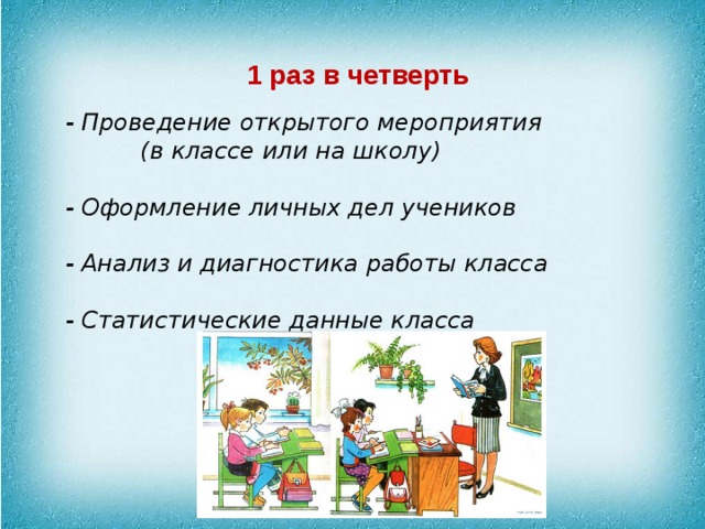 Раз в четверть. 1 Раз в четверть. Личный дела школьника 8 класс. В каждую четверть проводить мероприятия в школе.