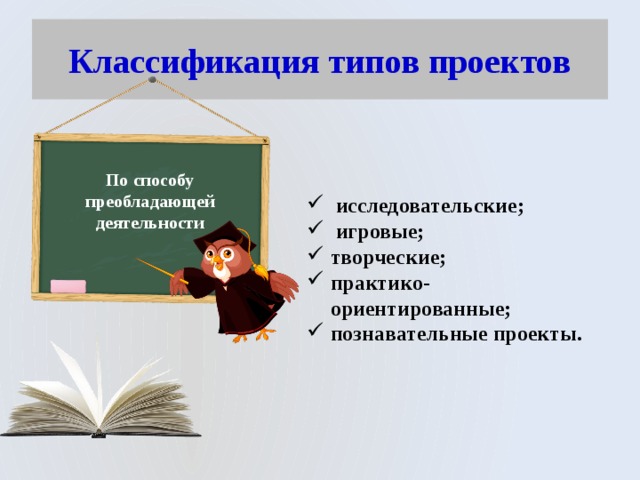 Назовите виды проектов по сферам деятельности