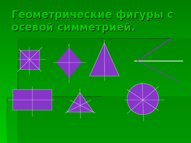Геометрические фигуры с осевой симметрией. 