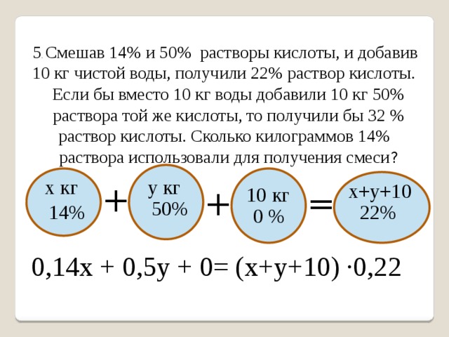 Получение прибавить. Смешивание кислоты и воды пропорции. Если смешать 14 раствор кислоты и 98 и добавить 10 кг чистой воды. Имеются 10 и 25?кг раствора кислоты. Смешать 5% раствор и 5% раствор.