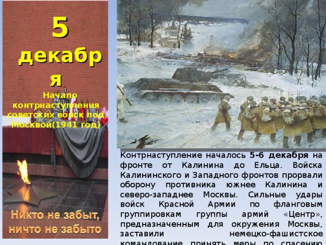 5 декабря день начала контрнаступления советских войск под москвой 1941 год презентация